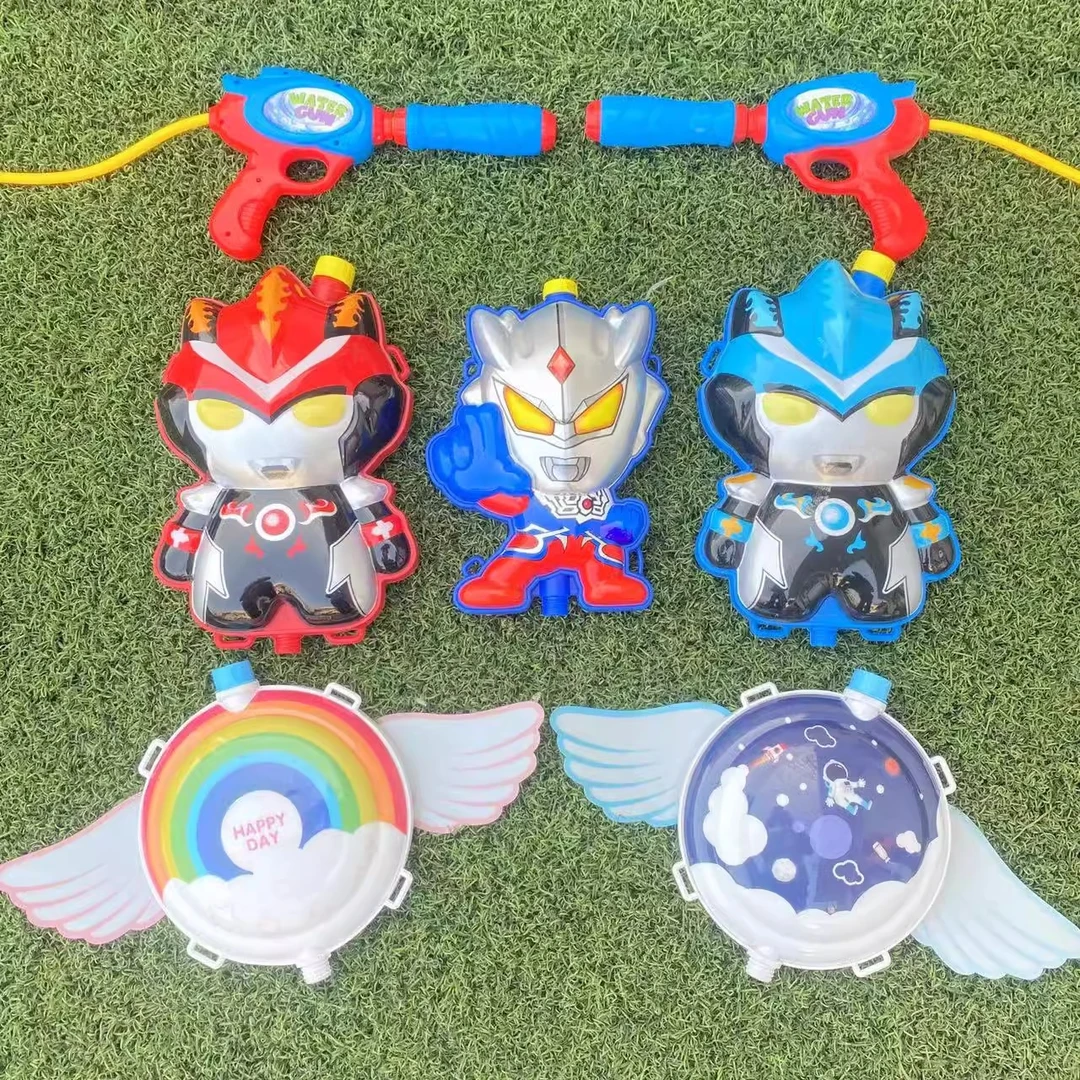 夏日打水仗神器大容量背包水枪儿童可爱背带沙滩滋水枪奥特曼玩具