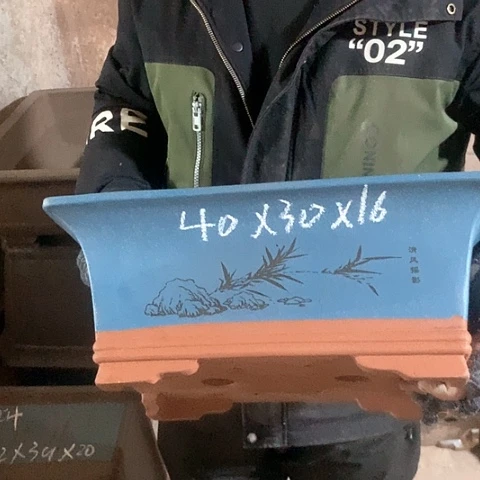 紫砂花盆手工制作
