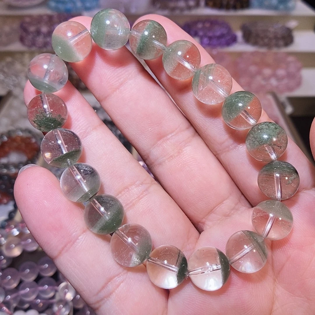 未镶嵌水晶手链绿幽灵11mm