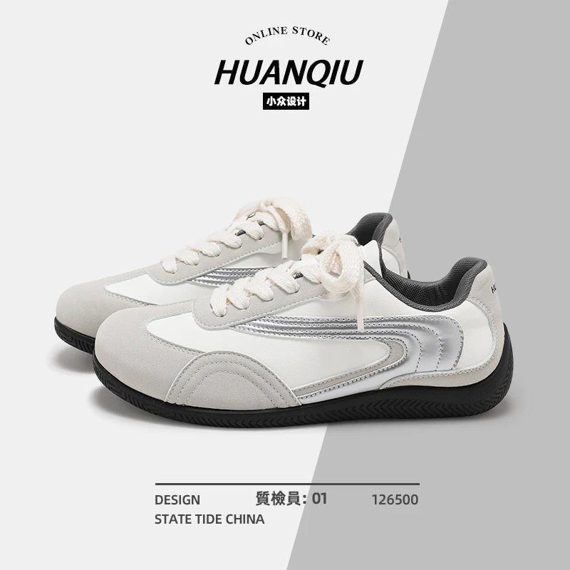 环球休闲薄底赛车鞋男款2025新款秋季轻便鞋子男百搭低帮运动板鞋