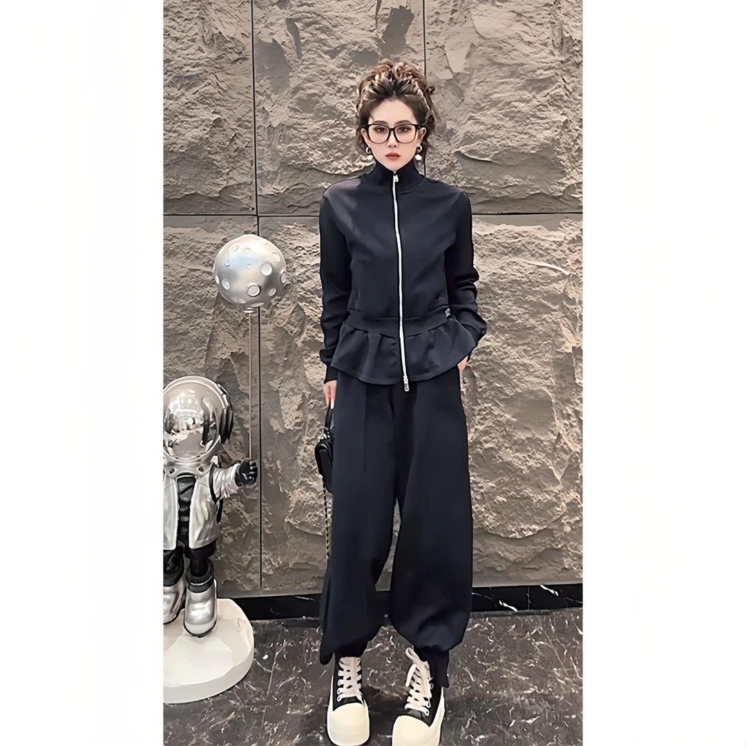 202505时尚套装休闲风宽松显瘦网红春季韩版女装洋气卫衣减龄套装