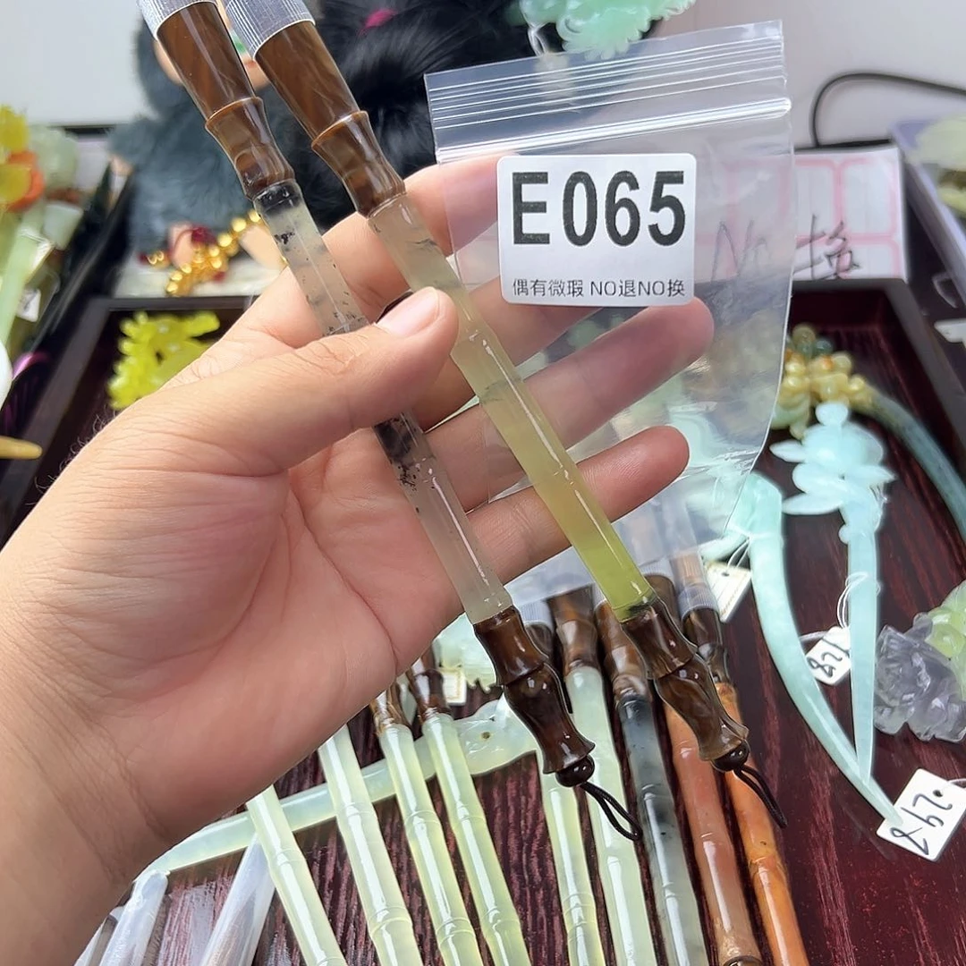 合金蛇纹石玉发饰小*