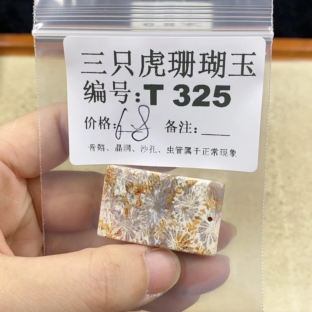 硅化珊瑚（珊瑚玉）1未镶嵌进*中