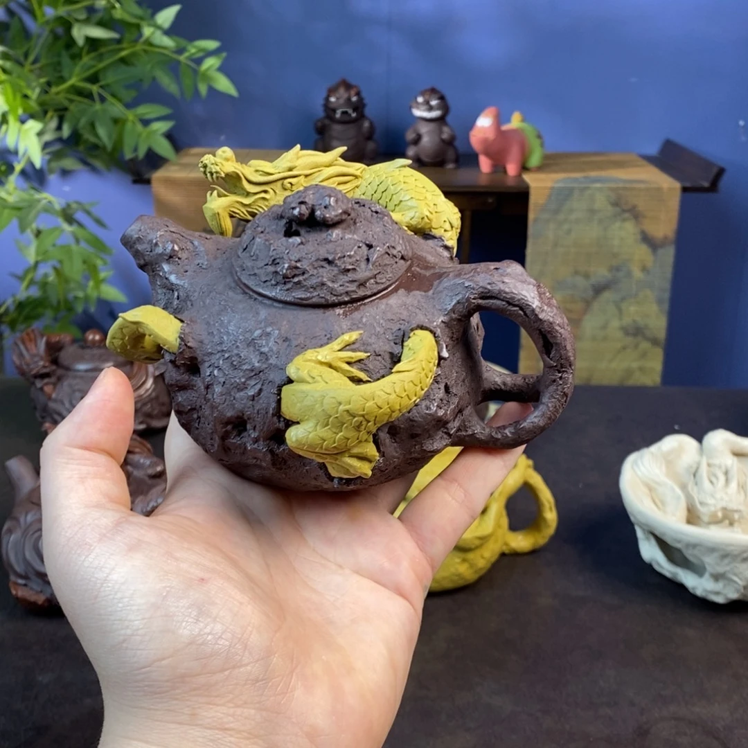 段***视紫砂茶壶紫砂 龙壶