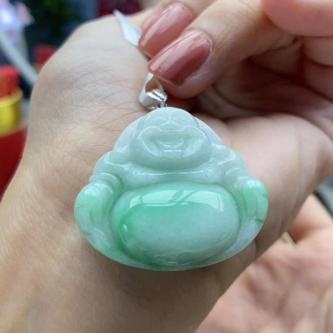 翡翠银S925镶嵌颈饰吊坠55
