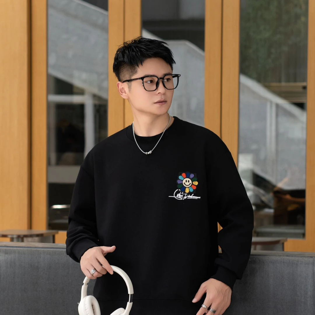 【海南简爱】E长袖男秋冬简约男青少年卫衣宽松 8137