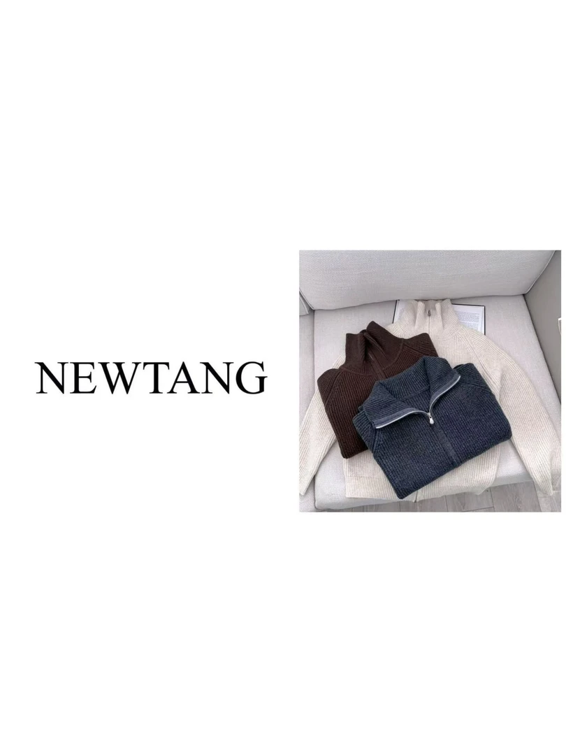 【落日剪影】192女外穿长袖百搭双拉链宽松显瘦毛衣外套