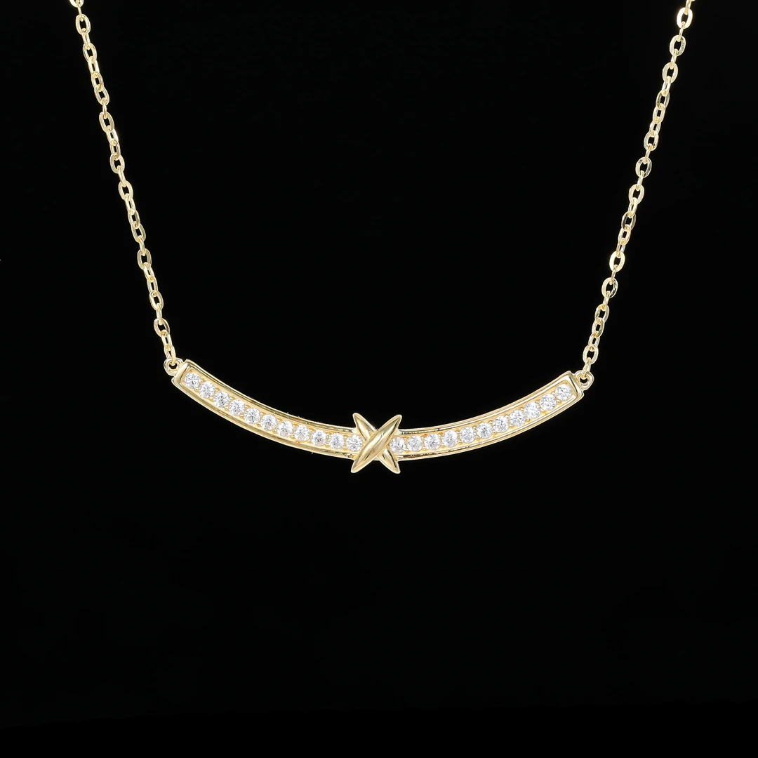 坠链均925银合成锆石 —木木（SA130）KC-5021B项链45厘米