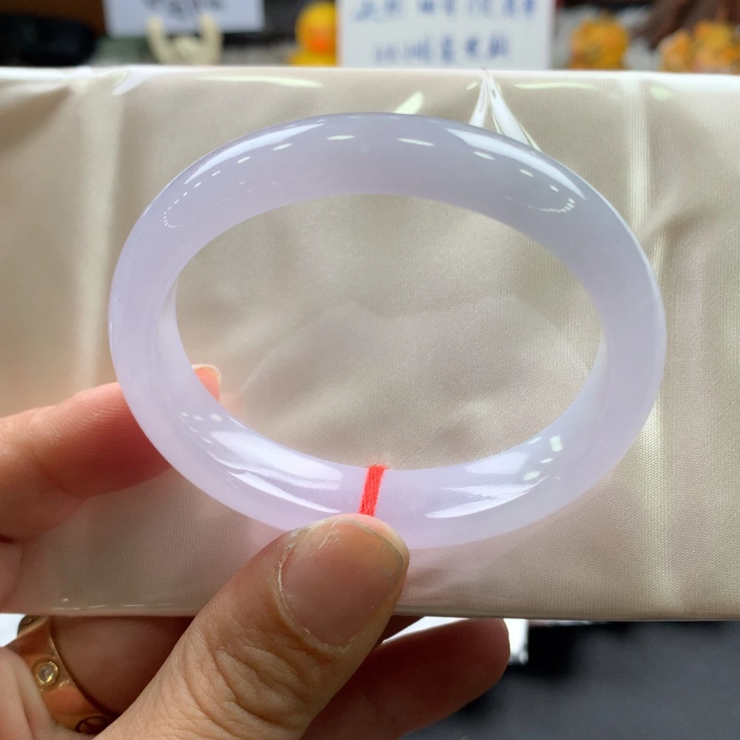 翡翠未镶嵌手镯52.8贵妃（有贯穿纹裂），147号