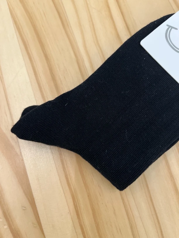 H91黑色印花猫咪蝴蝶结潮袜一双