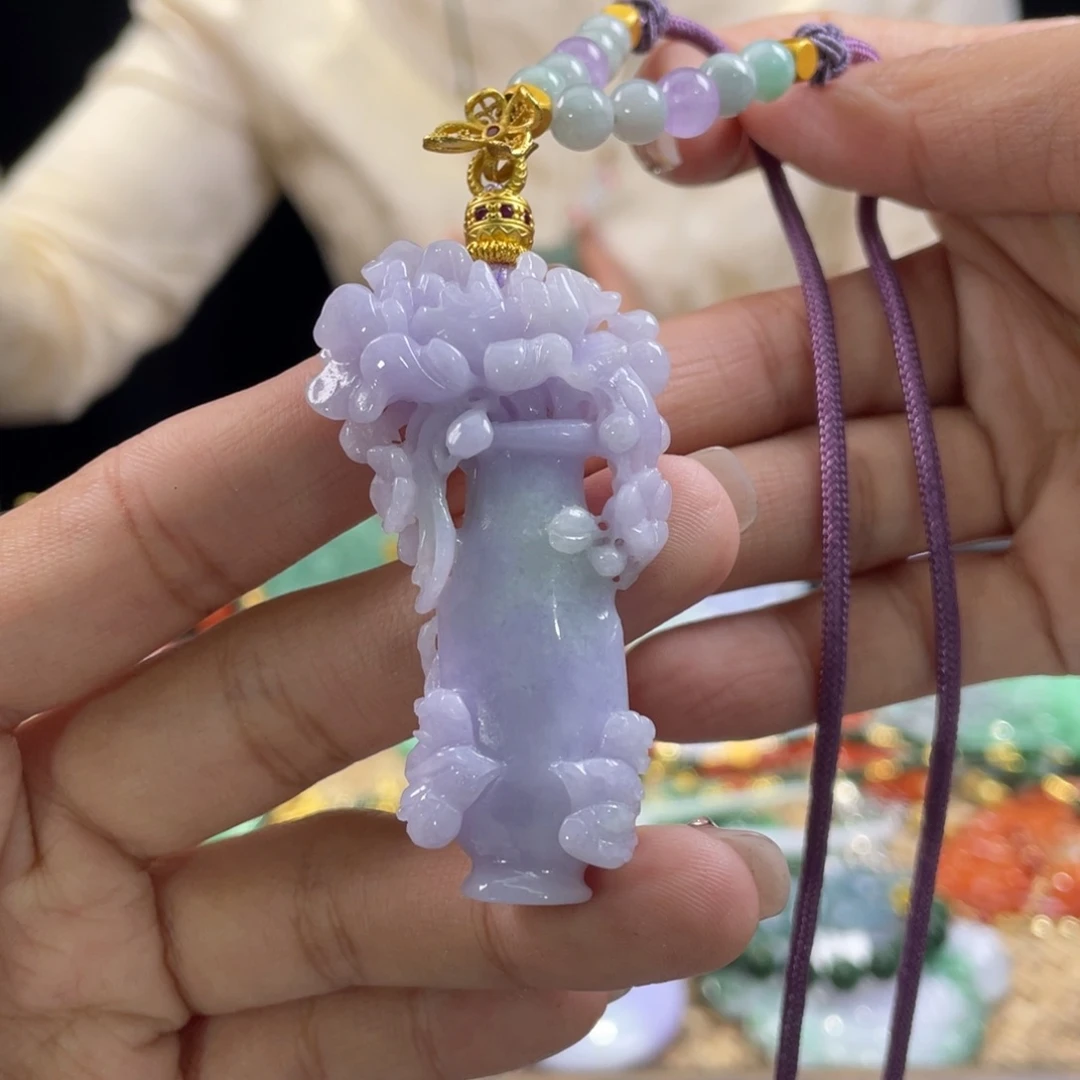 翡翠颈饰未镶嵌代编织