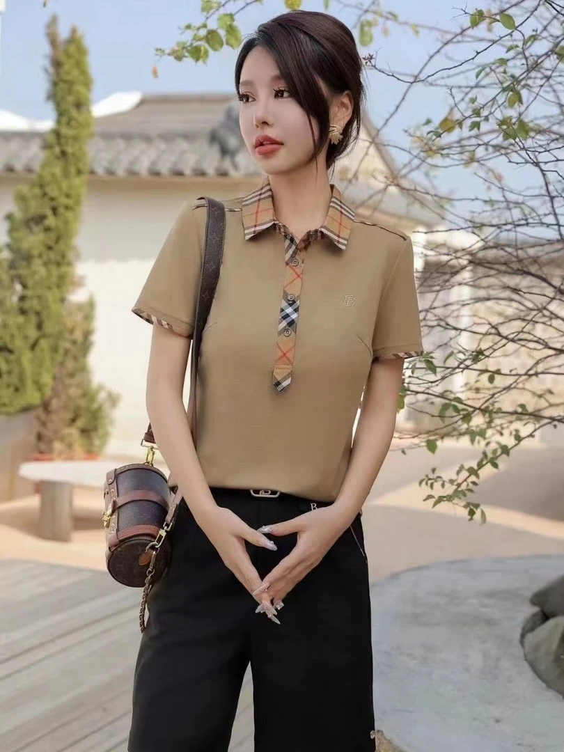 夏季新款休闲修身女士透气半袖POLO衫1209