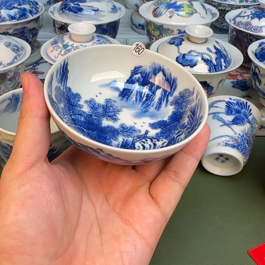 彦祖纯手工手绘茶具160