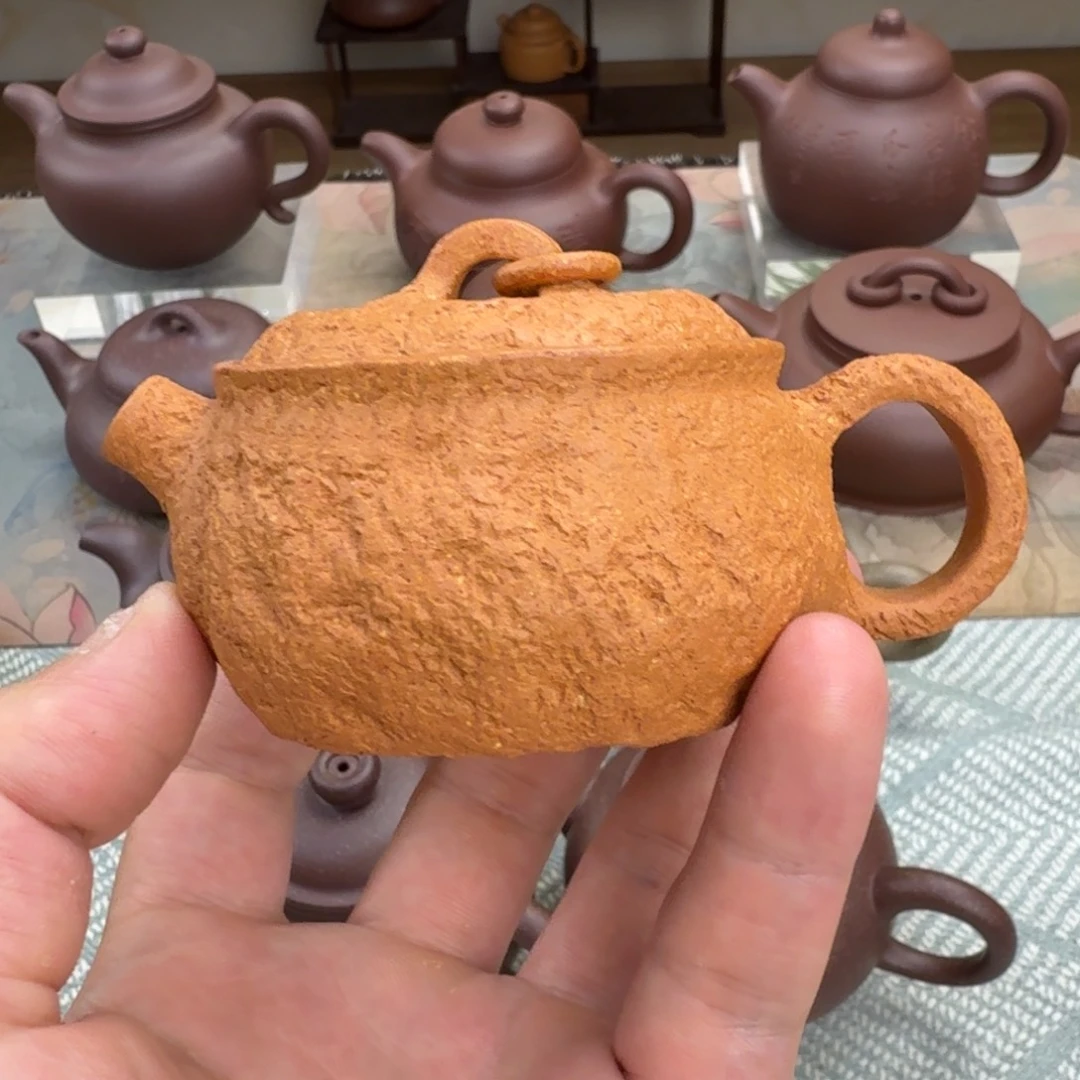 茶壶紫砂微瑕 小丑橘 105cc