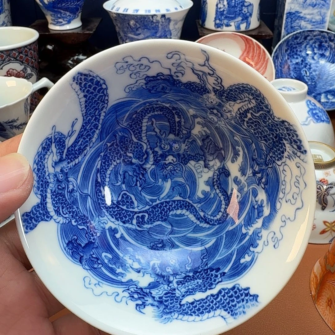 空***颜杯子景德镇全手工手绘陶瓷