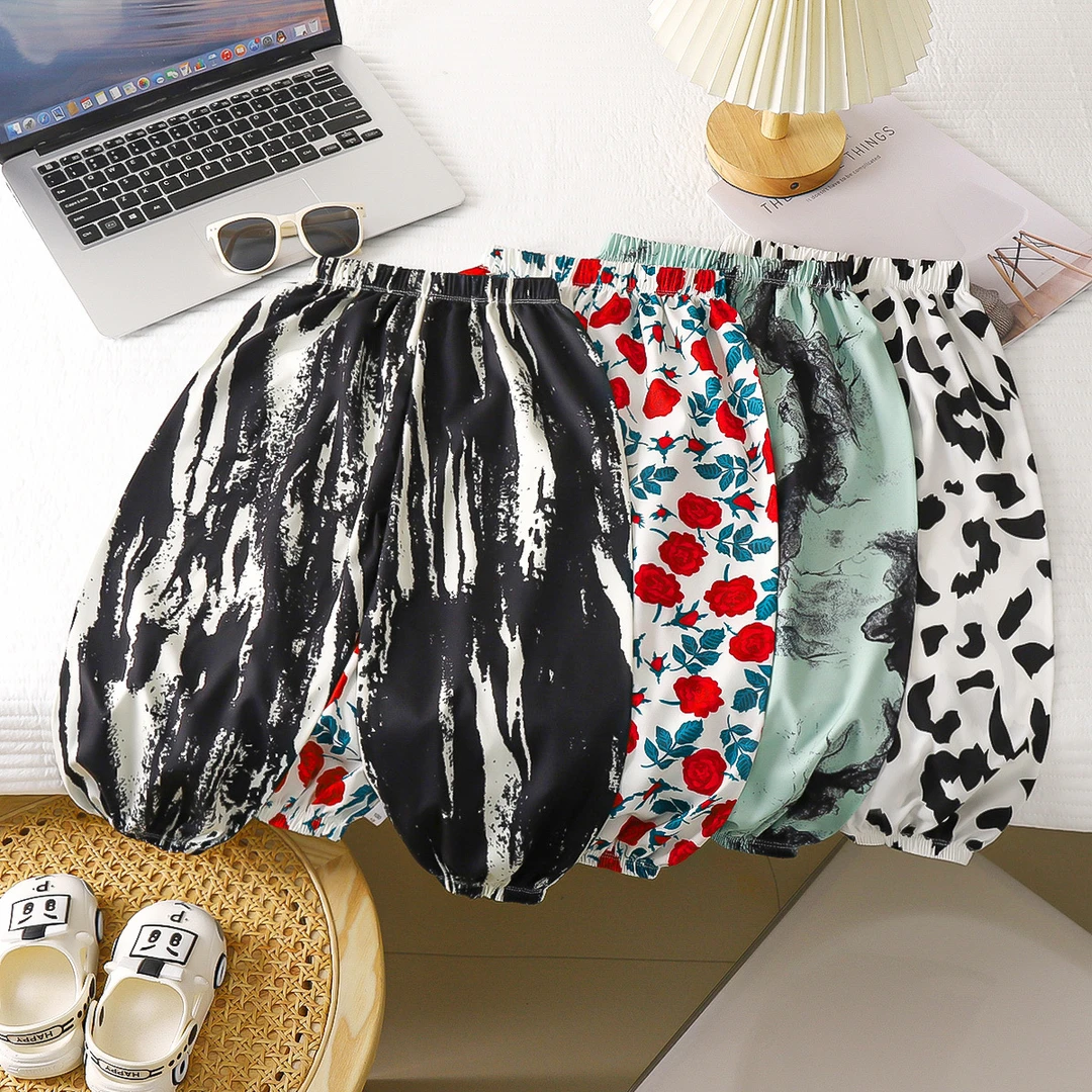 儿童防蚊裤夏季薄款外穿休闲裤洋气男童女童灯笼长裤中大童裤子