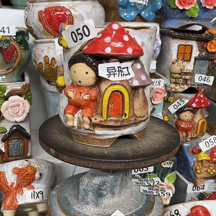 紫砂花盆粗陶材质多肉花盆