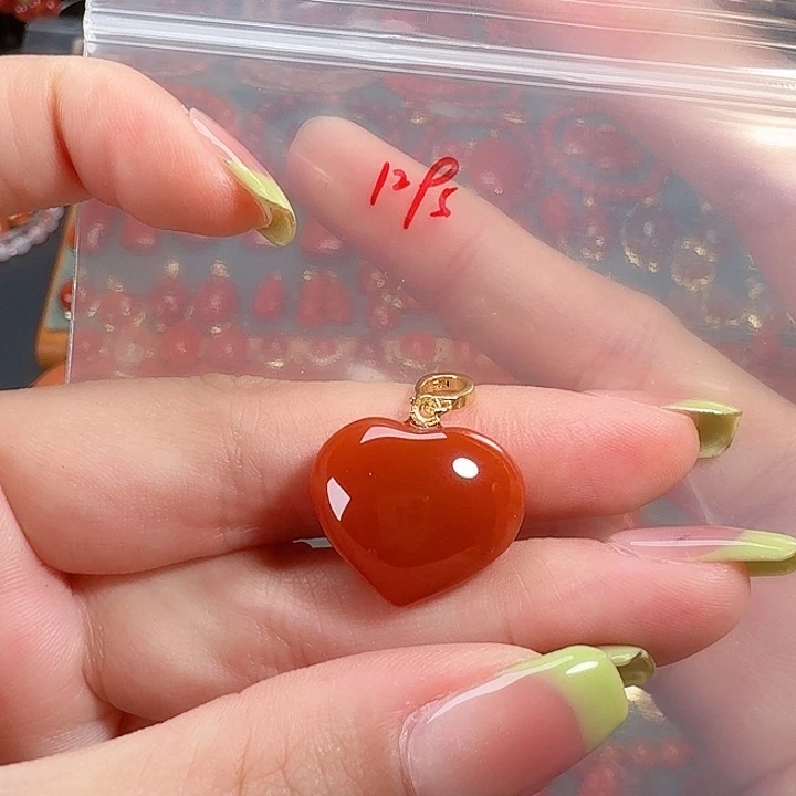 南红玛瑙银S925镶嵌吊坠