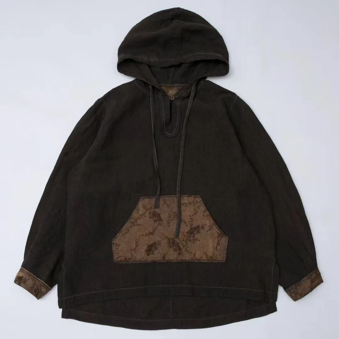 冬冬分享《垒土》540#草木染质感麻卫衣