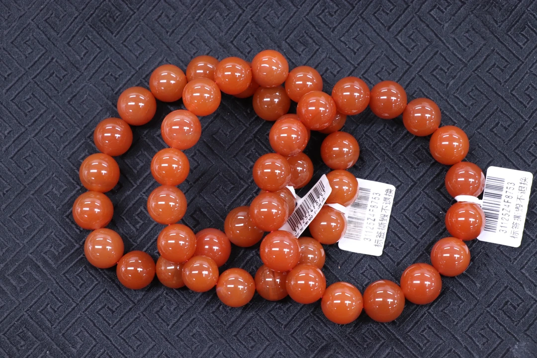 原矿无优化天然南红保山西山杨柳单圈13mm左右多样性发一件