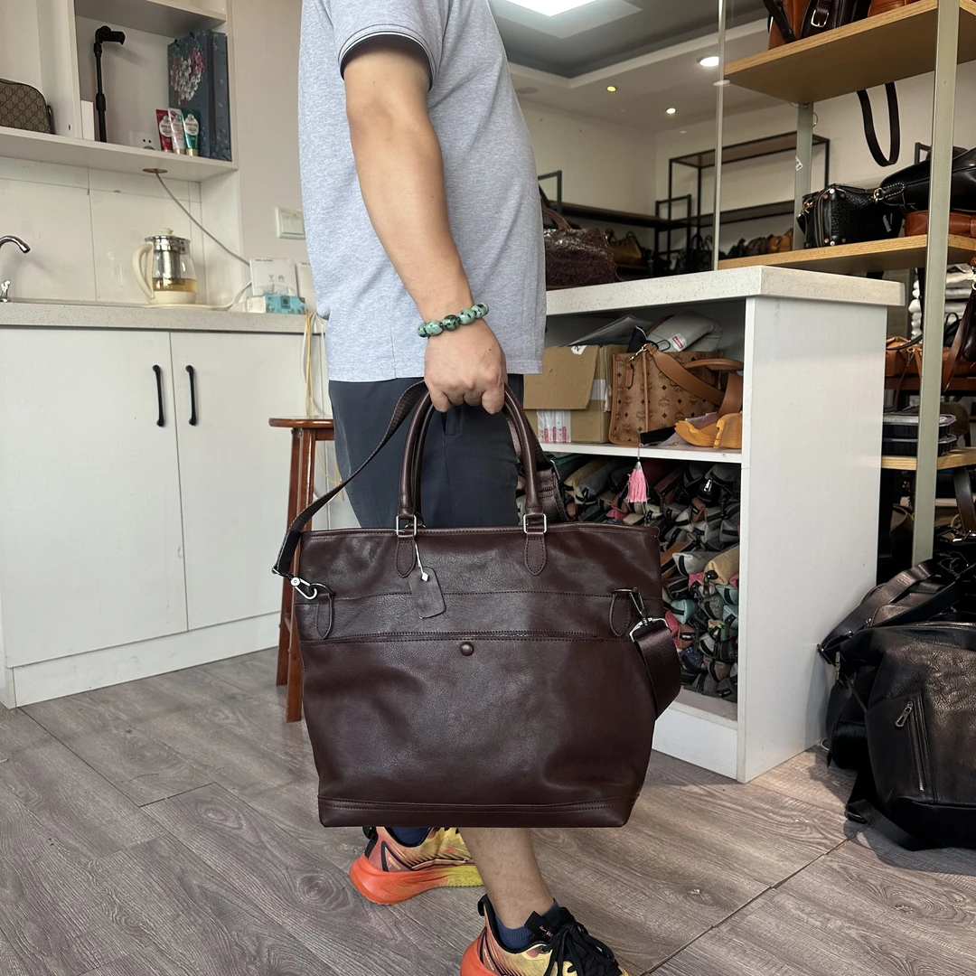 亦客亦品植鞣牛皮如软细腻 中性 日韩托特包 手提包单肩斜挎包