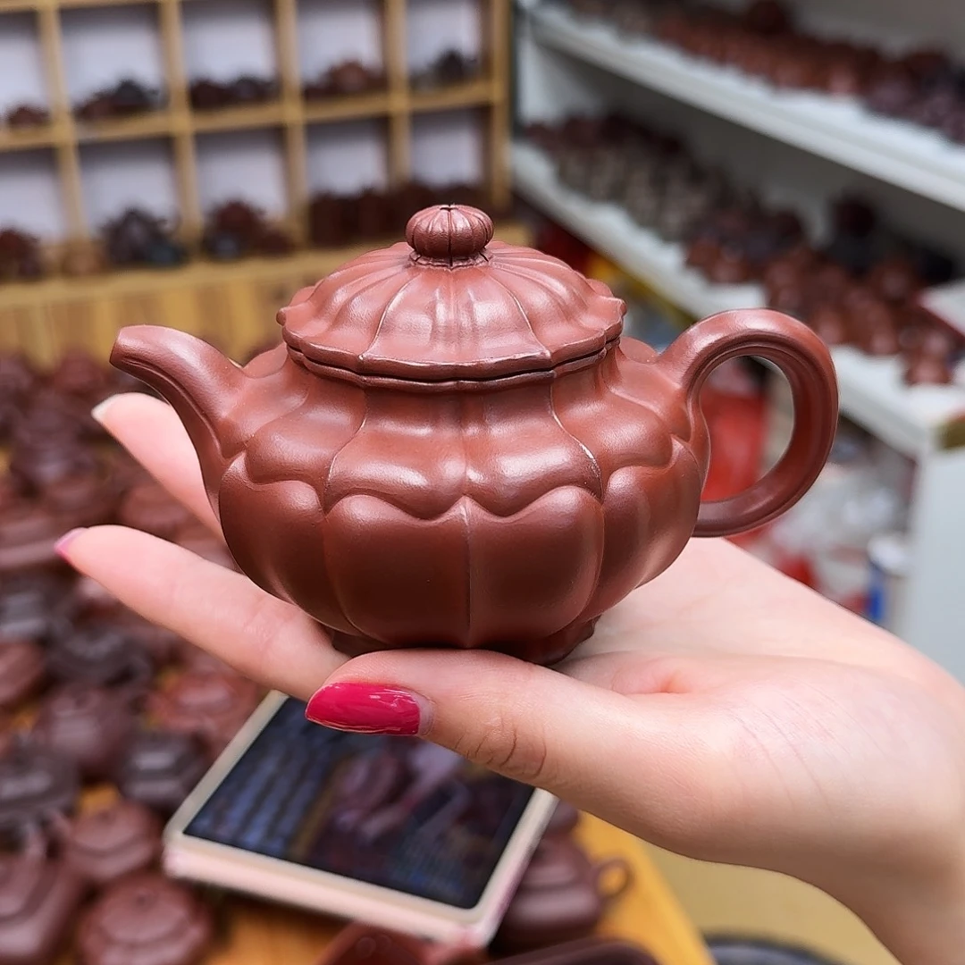 茶壶紫砂紫砂壶筋纹壶160cc