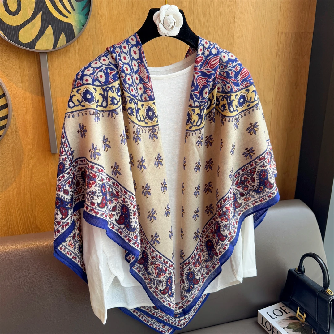 culv 新款腰果花夏季围巾百搭薄款丝巾女外搭披肩多功能旅游拍照