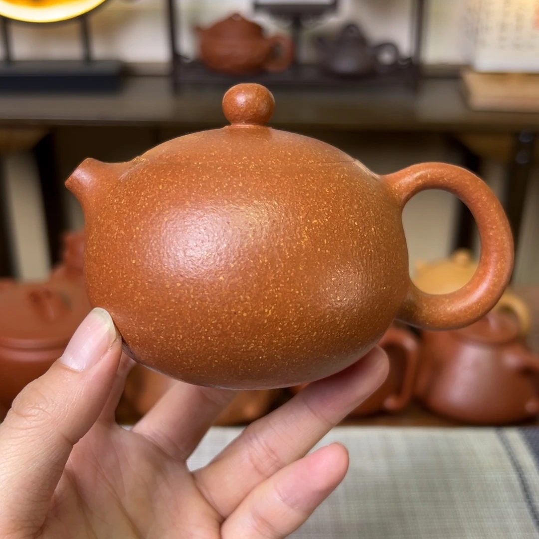 紫泥茶壶紫砂壶西施壶黄降坡150cc
