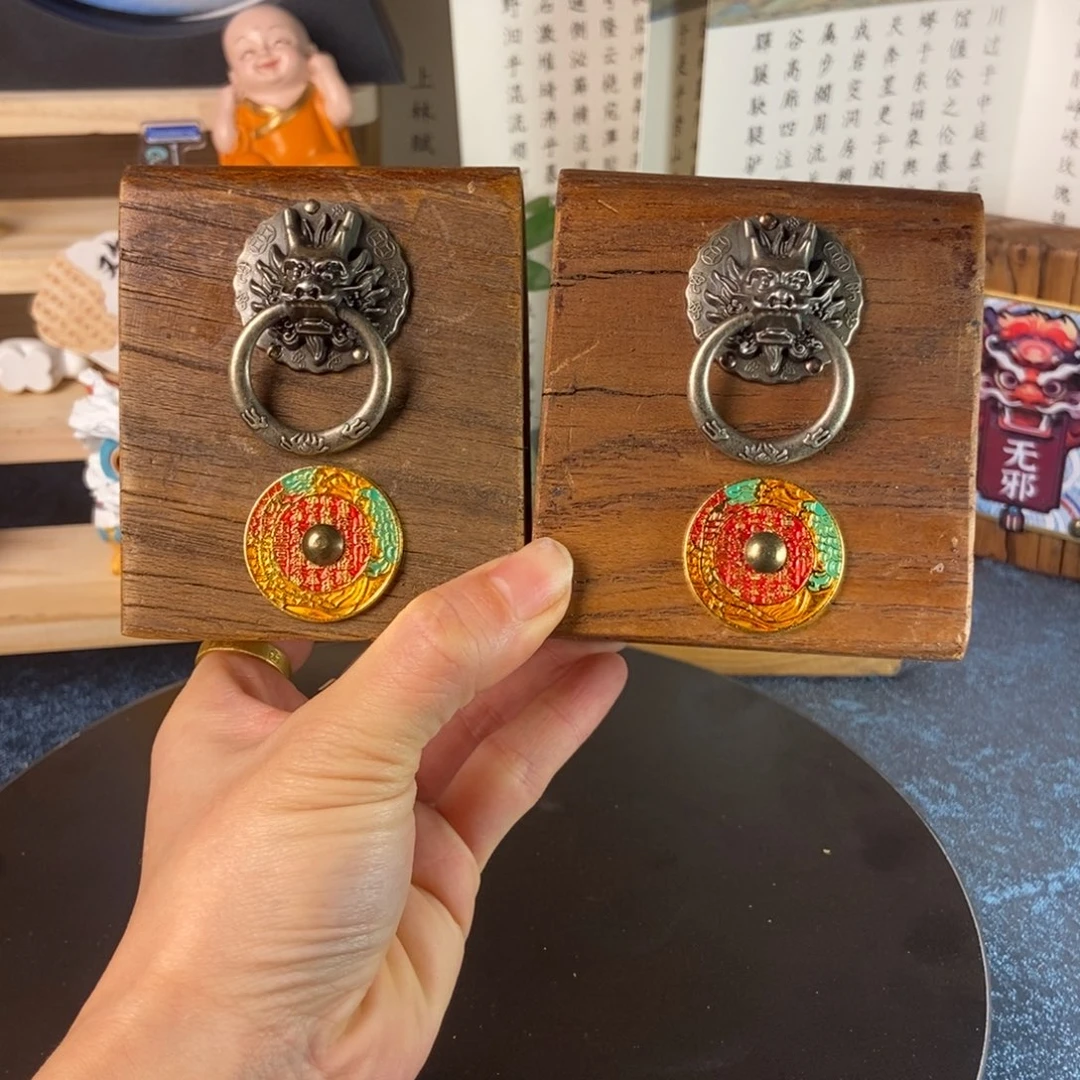 木一物一拍摆件一对