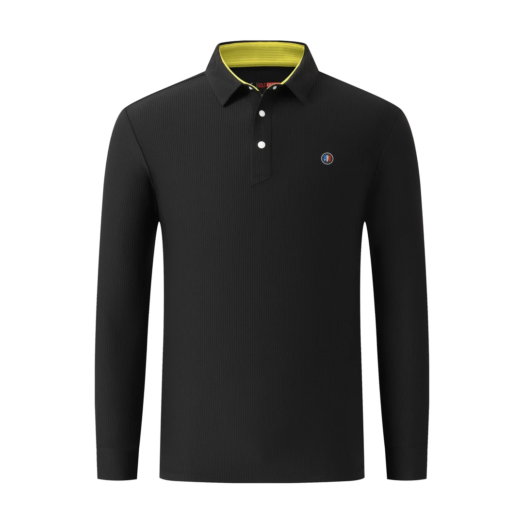 奥蓝克25-21高尔夫秋季长袖新款男装时尚休闲打底衫POLO衫运动