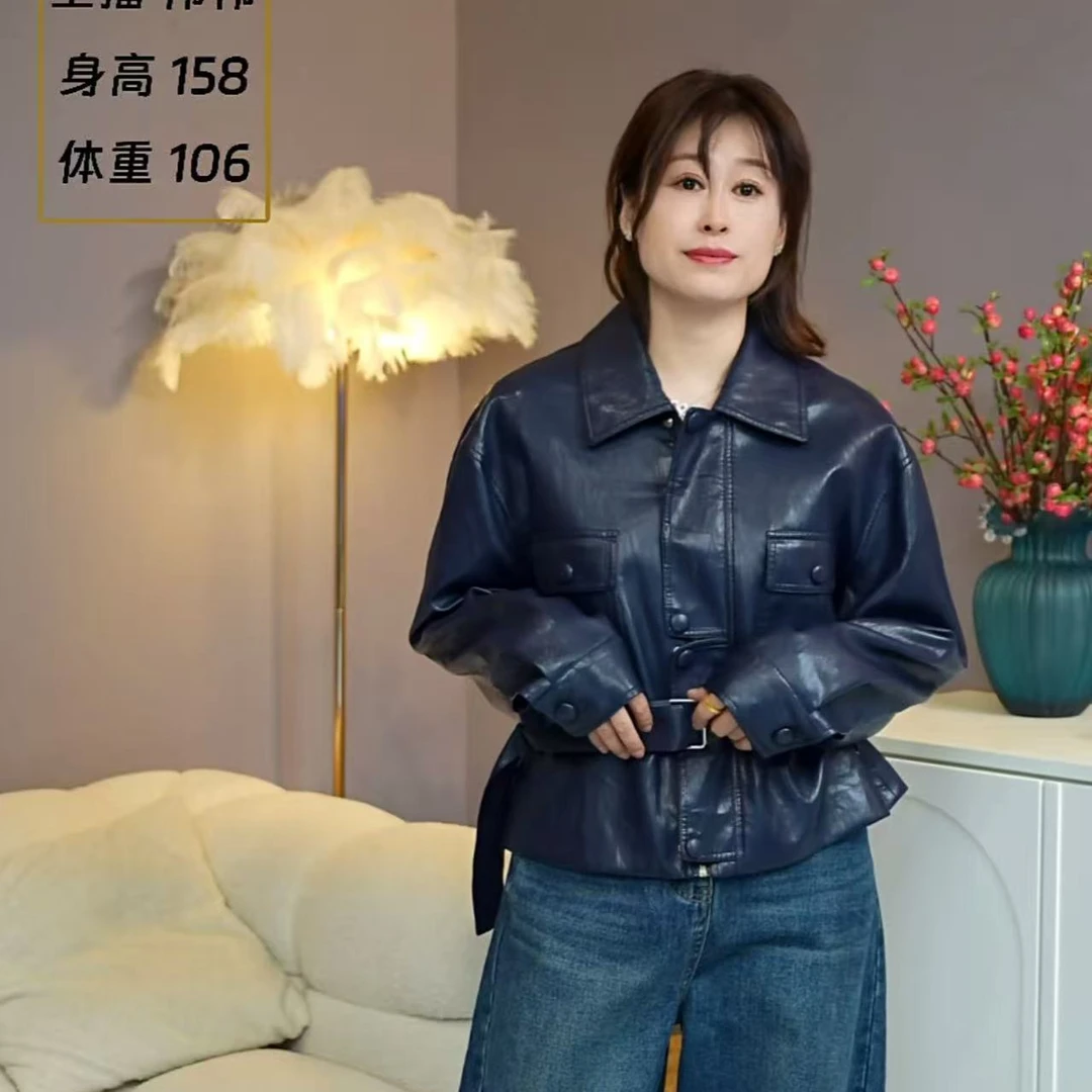 【伟伟专属】腰带皮外套