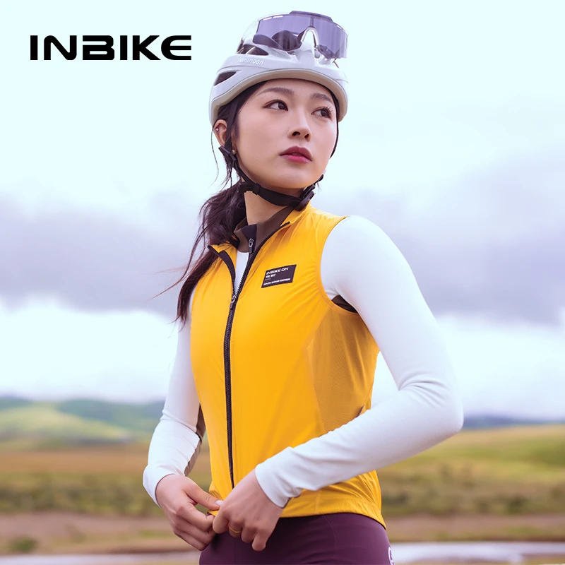 INBIKE骑行马甲女款新款防风防水轻薄秋冬山地公路车自行车防风衣