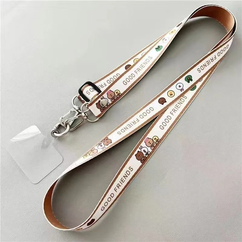 可斜跨可调节不勒脖卡通手机挂绳男女通用防丢挂脖链条便携式高档