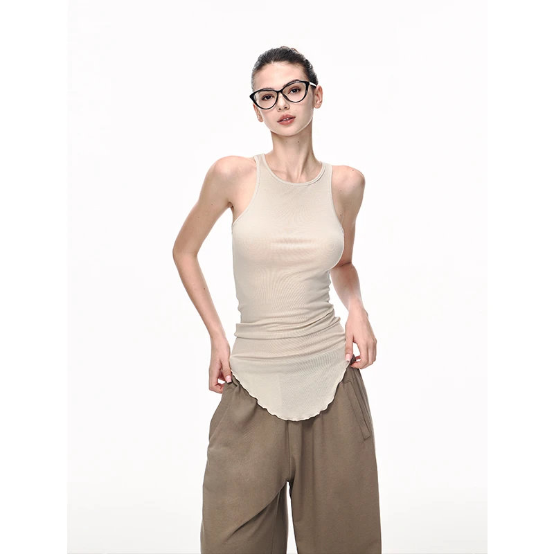 JLAUNT 赛莱尔吊带背心女夏小众设计感修身显瘦无袖美式辣妹上衣