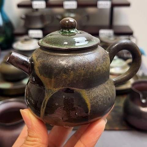 悟***实茶盏景德柴烧茶具-纯手工茶具