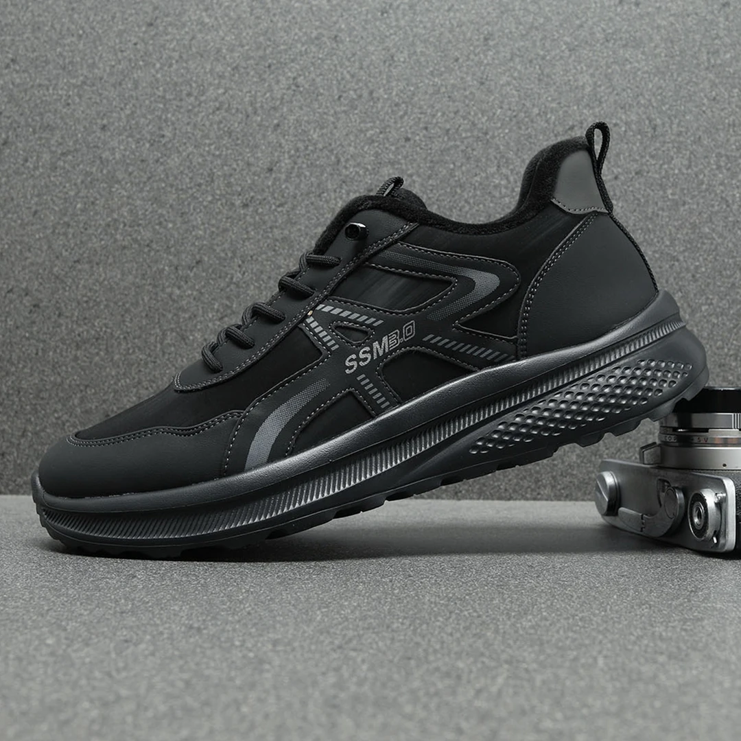 欧洲站冬季男鞋2025新款加绒保暖运动鞋男厚底二棉鞋一脚蹬旅游鞋