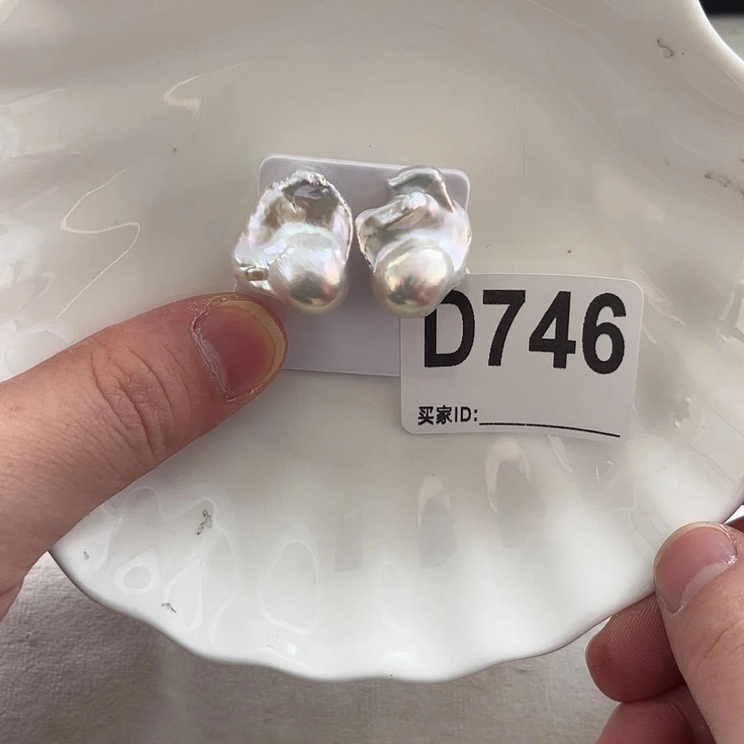 淡水珍珠耳饰银S925镶嵌
