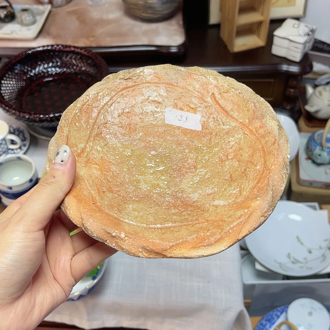 瓷片备前三足壶承