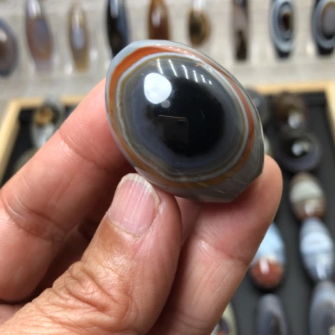 雨***青玛瑙/玉髓未镶嵌吊坠(不含链)