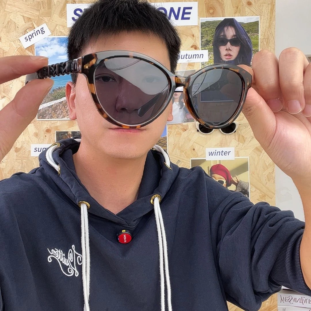 轻薄款猫眼小脸必备单品墨镜