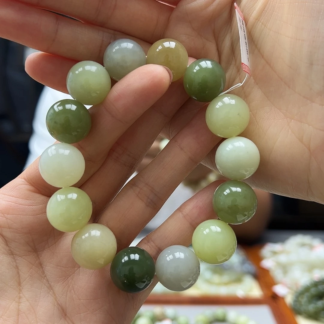 手串未镶嵌和田玉16多宝