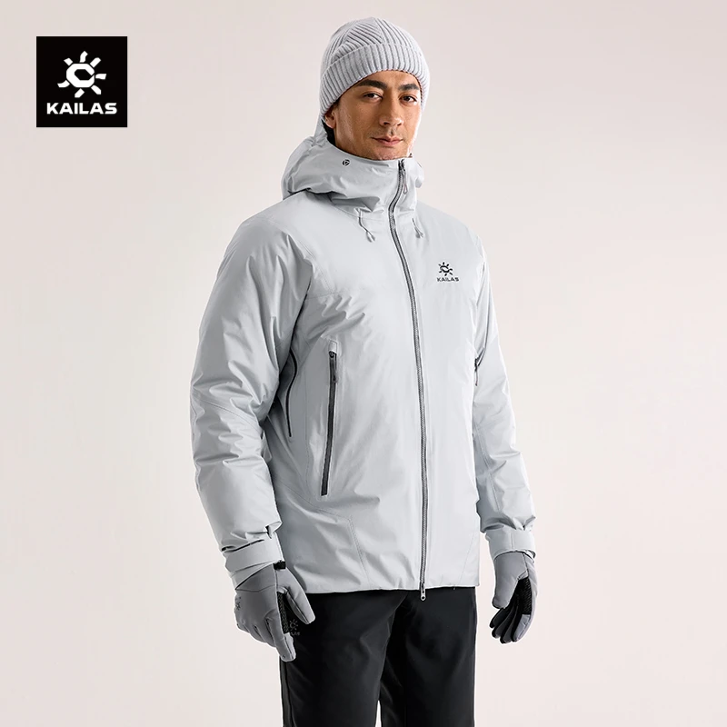 KAILAS凯乐石阿斯本硬壳羽绒服700蓬鹅绒三层压胶防水户外徒步男