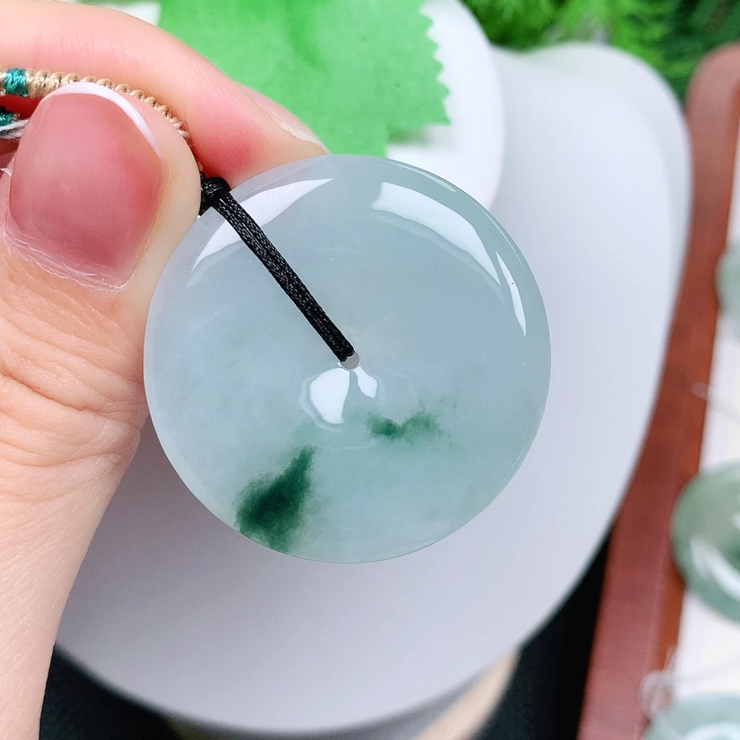 翡翠未镶嵌颈饰平安35-5.2