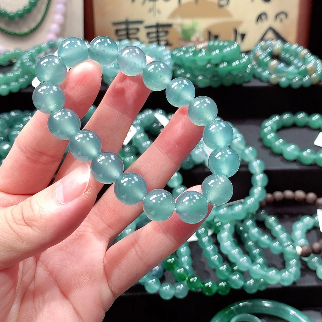 橙****翡翠未镶嵌手链卡12