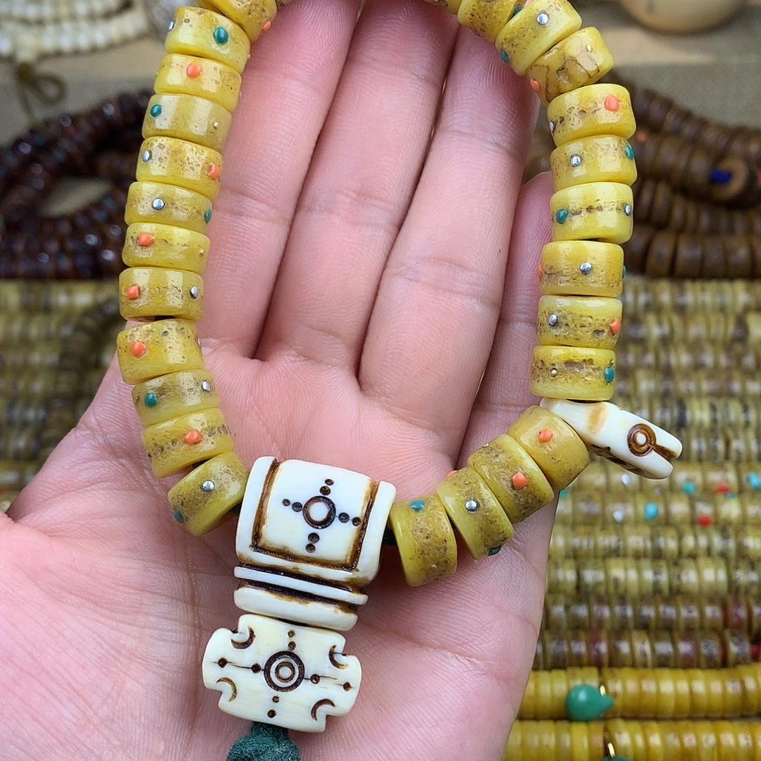 石英石铁合金佛珠手串手持