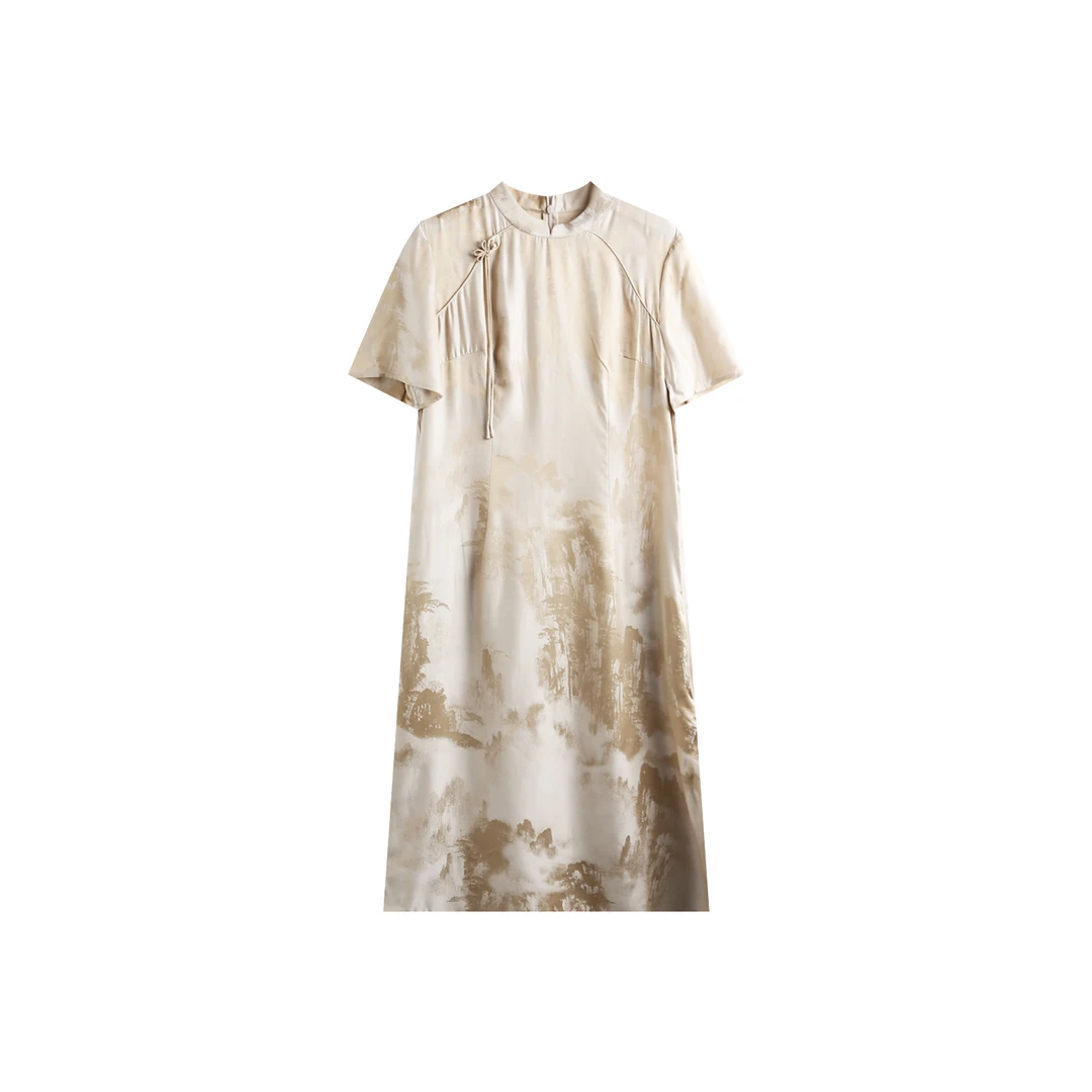 新款桑蚕丝连衣裙 YSJY-L9730 气质时尚新中式夏季复古