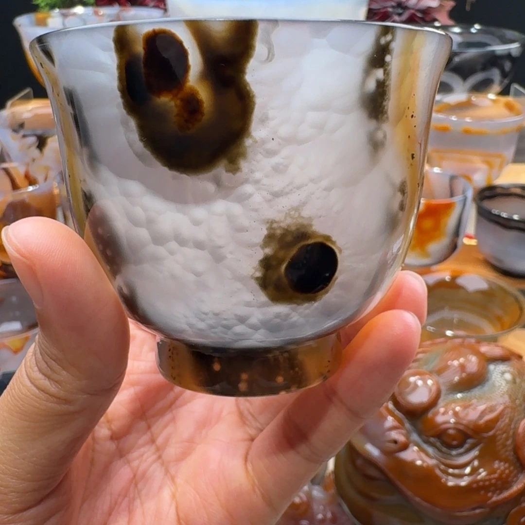 幽***主定制玛瑙玛瑙茶杯