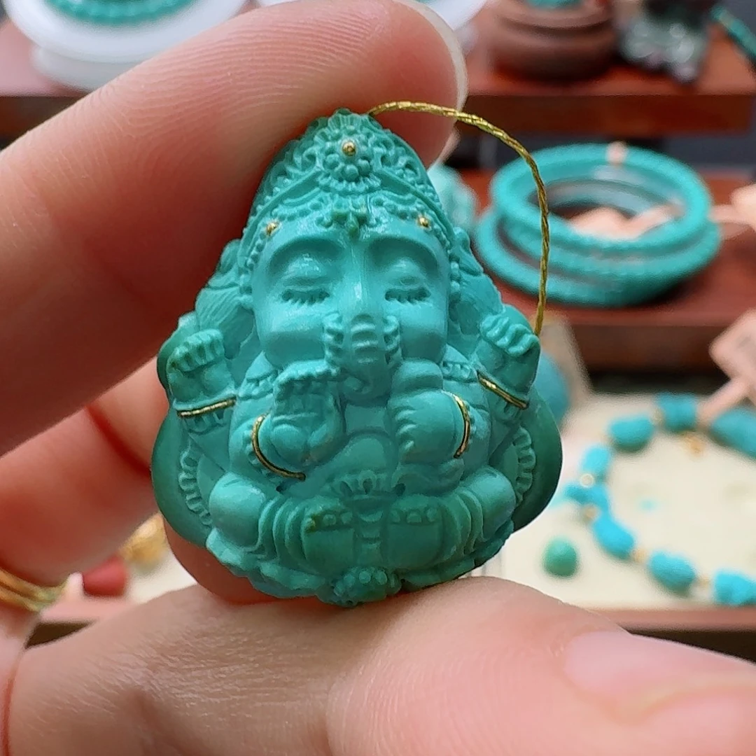 绿松石未镶嵌珠宝半成品