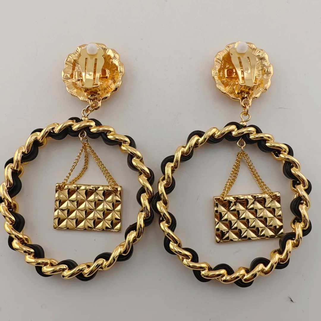 铜合金耳饰 VTGViVi饰品/中古饰品/时尚复古百搭款/P165/新款耳钉