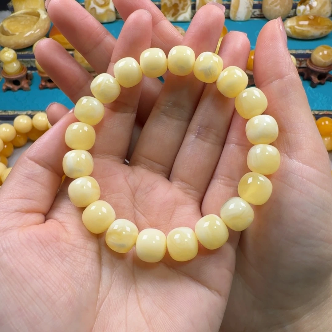 琥珀未镶嵌手链同料